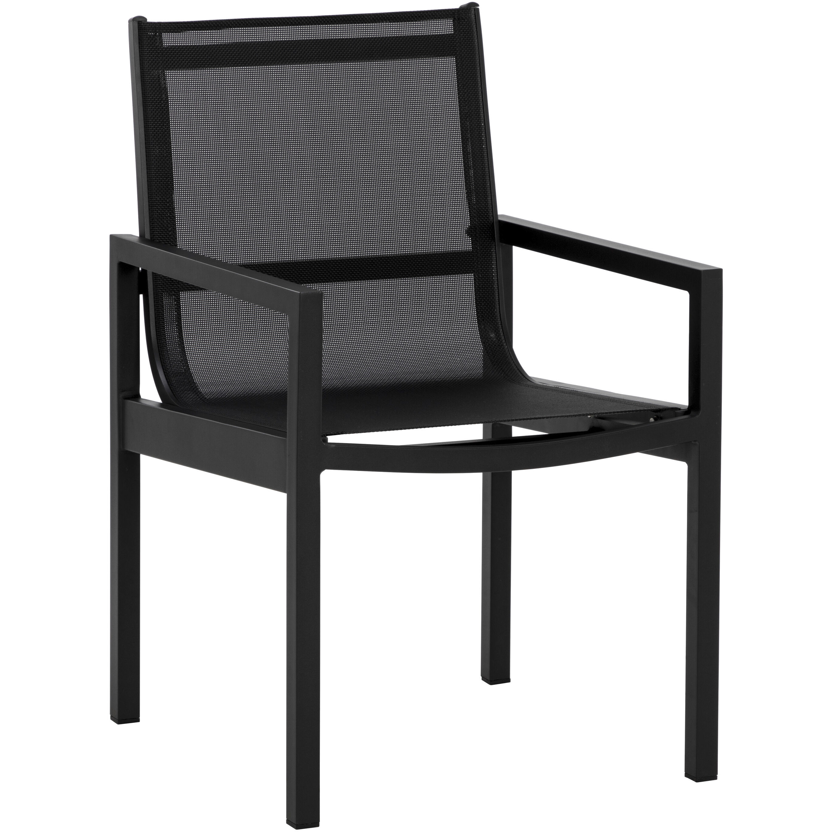 Merano Black Outdoor Dining Armchair, Set Of 2